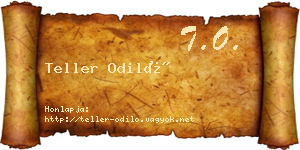 Teller Odiló névjegykártya